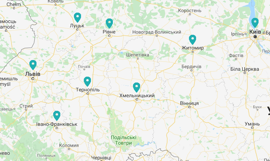карта україни фото